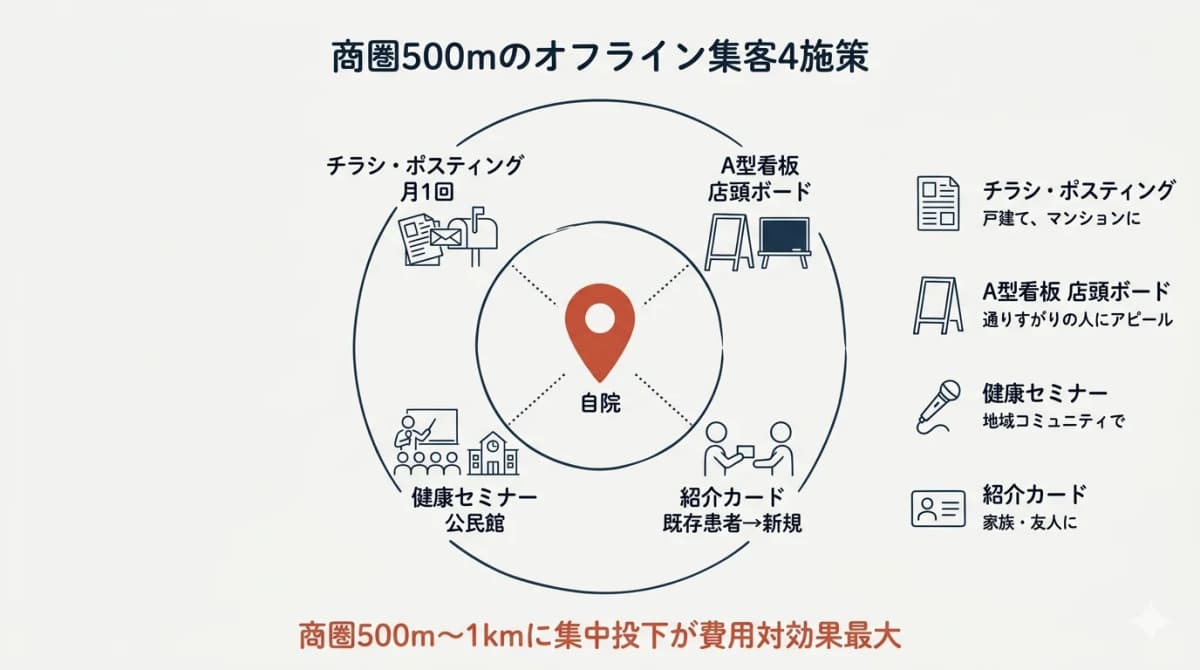 商圏500mオフライン集客マップ