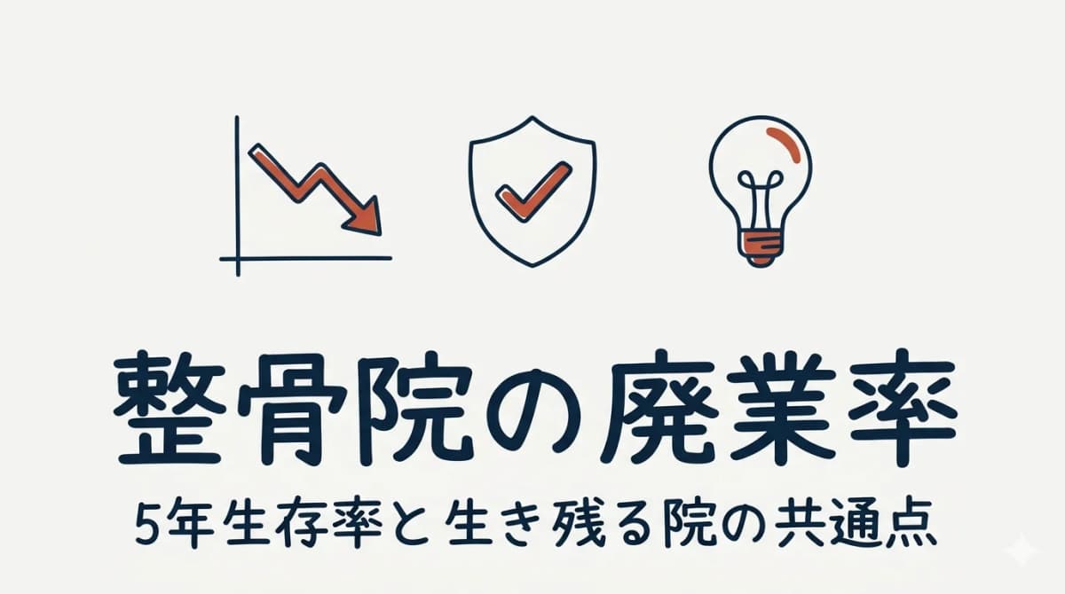 整骨院の廃業率はなぜ高い?失敗する院の共通点と生き残る経営戦略