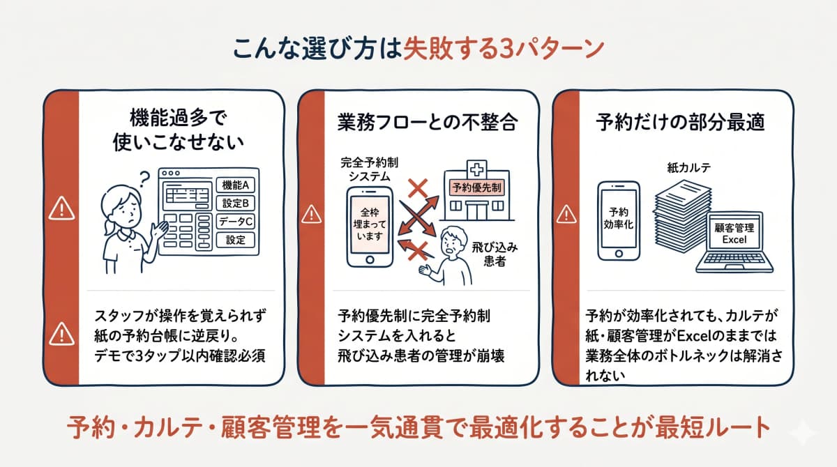 こんな選び方は失敗する3パターン
