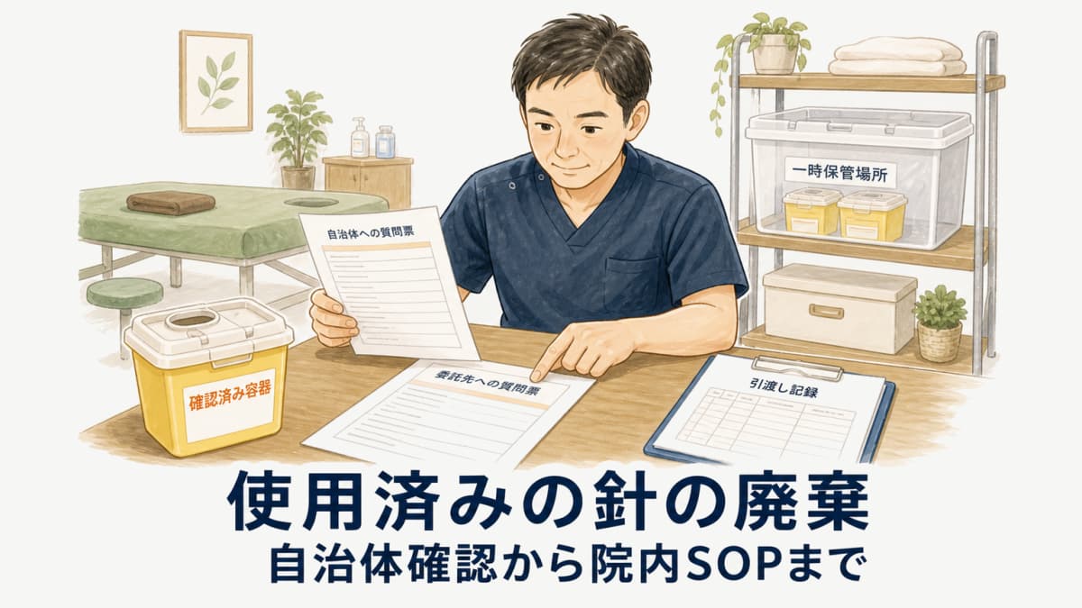 使用済み鍼の廃棄方法|自治体確認から院内SOPまで