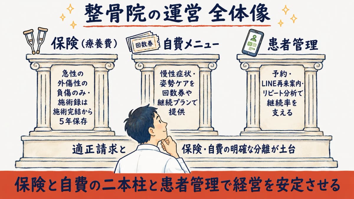 保険・自費・患者管理を整理した整骨院の運営全体像