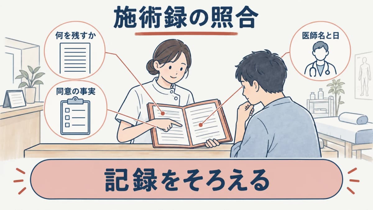 施術録に同意の事実を残す線画