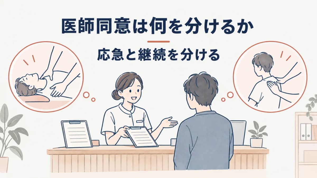 柔道整復の骨折・脱臼と医師の同意|応急手当・施術録・申請書の整理