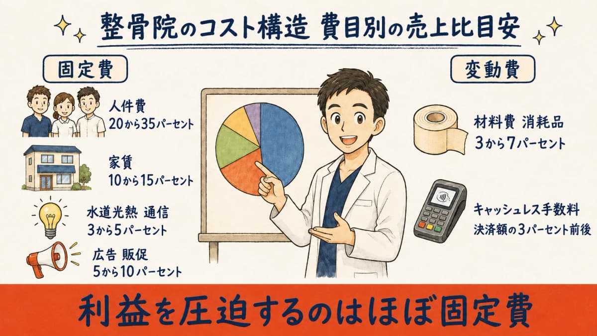 整骨院のコスト構造と費目別の売上比目安
