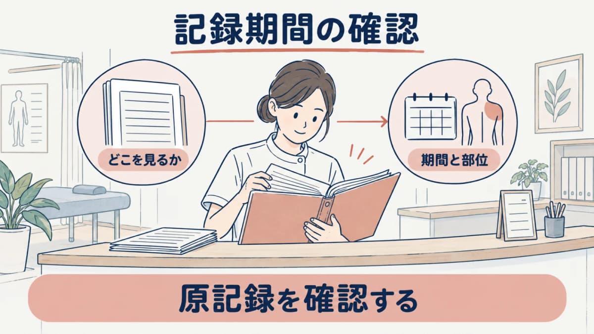 12か月の記録を確認する線画