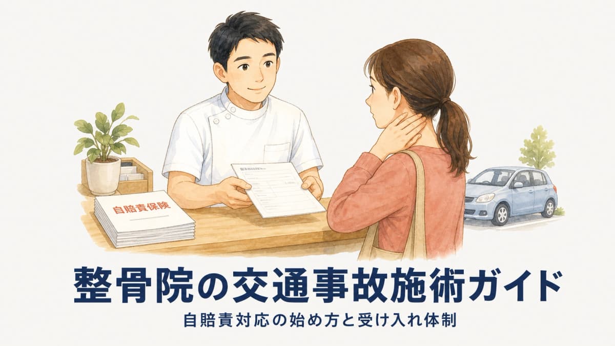 整骨院の交通事故施術 受け入れ体制ガイド|自賠責対応の始め方・受付〜請求〜終了の手順と必要書類【2026年版】