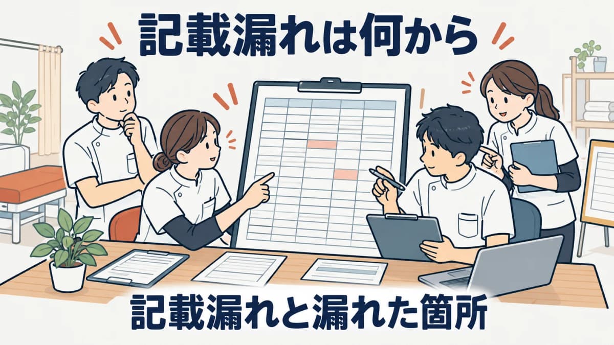 接骨院 施術録 記載漏れ|気付いたときの確認と追記の順番