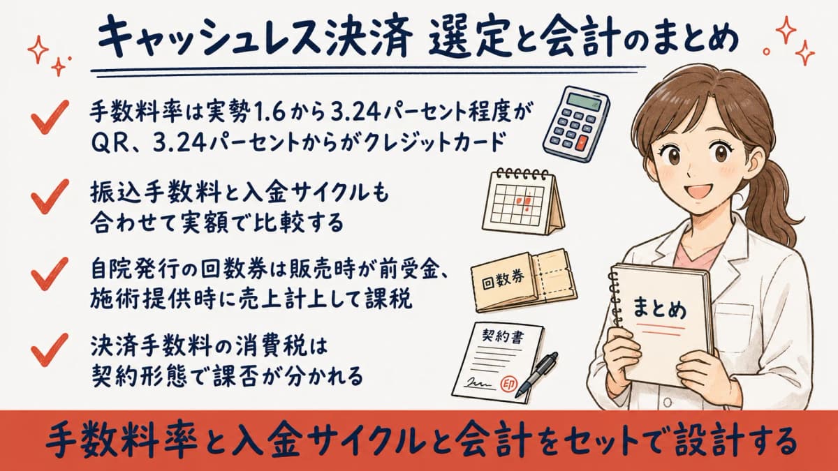 治療院のキャッシュレス決済 選定と会計のまとめ早見表