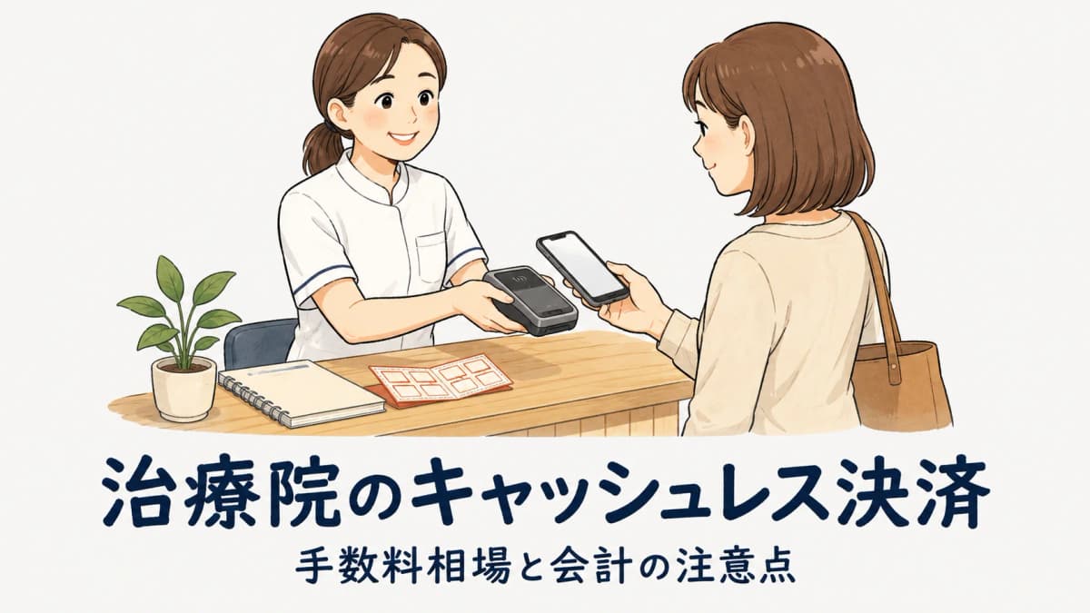 治療院のキャッシュレス決済 導入ガイド|手数料相場と会計の注意点【2026年版】