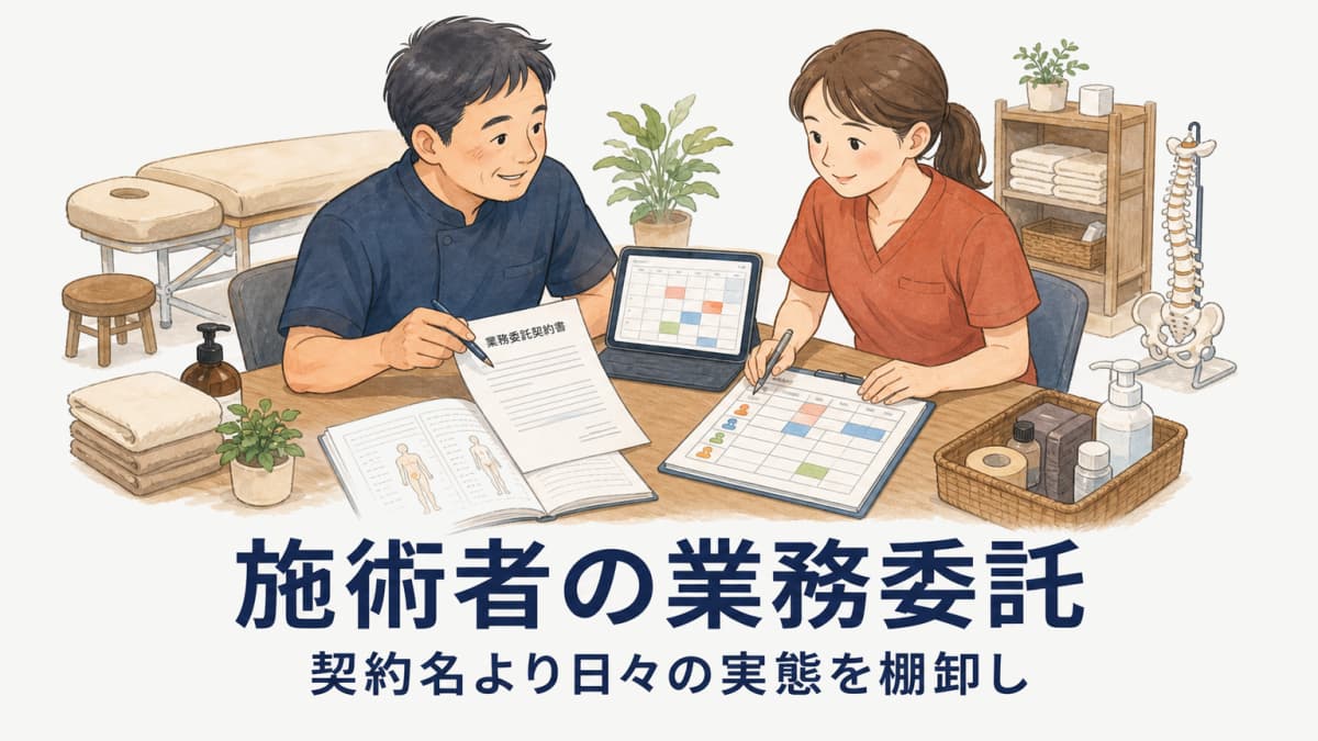 施術者の業務委託契約|雇用との違いと実態棚卸し