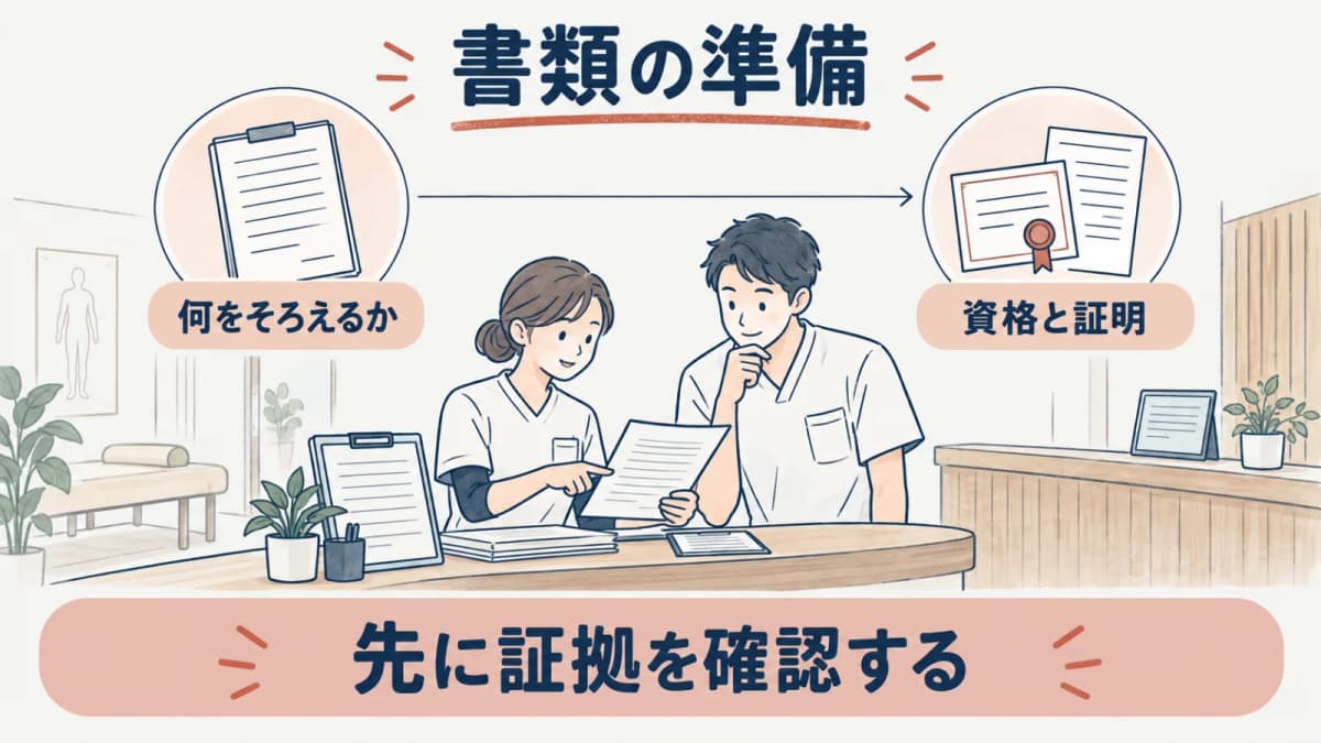 書類を順番にそろえる線画