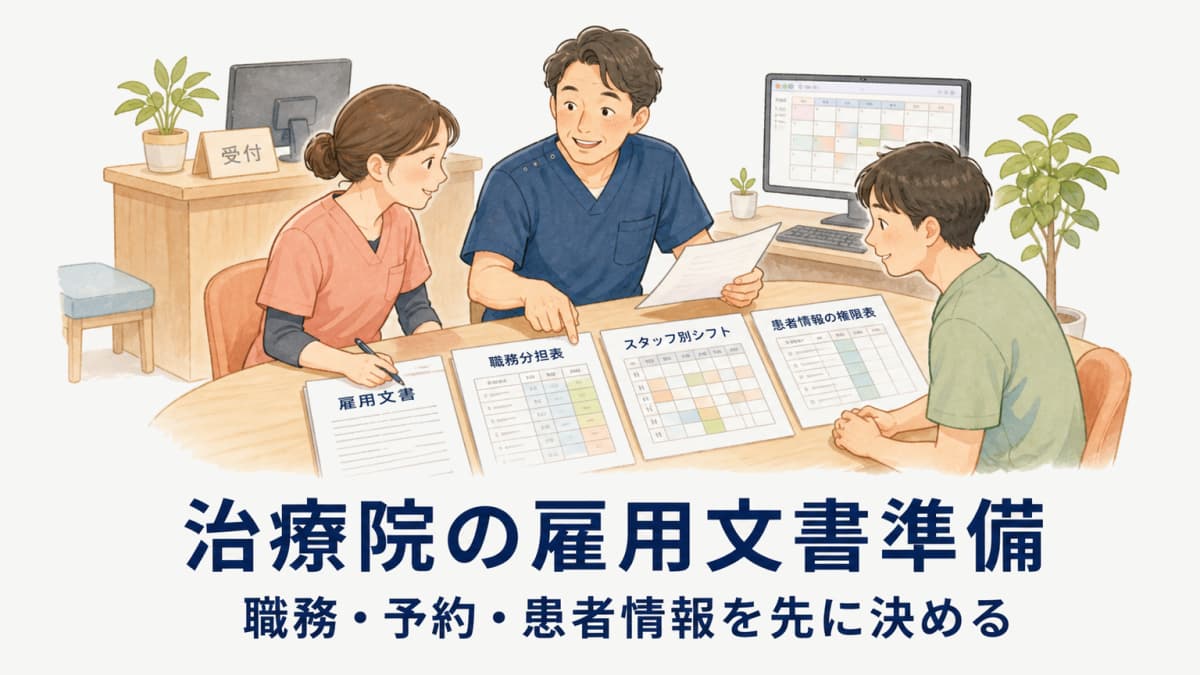 治療院の雇用契約書・労働条件通知書|初採用前に決める実務