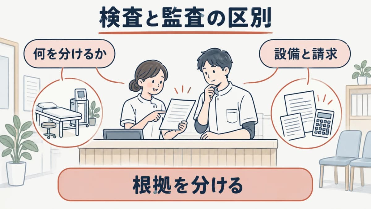 施術所法令と受領委任を分ける線画
